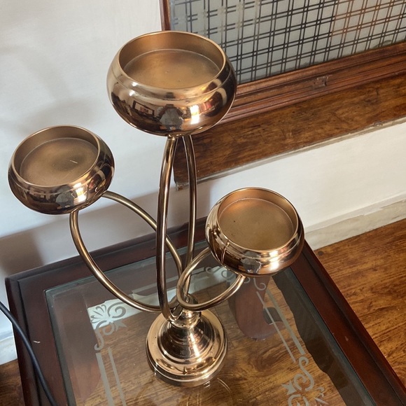 Gold candle stand - Picture 3 of 6